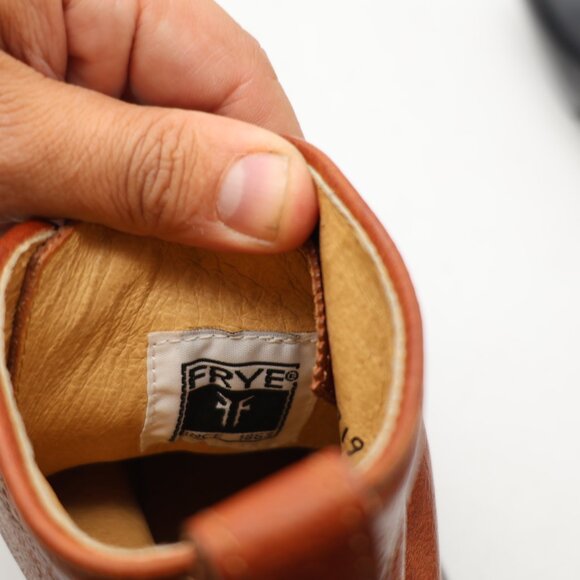 Frye James Lug Wingtip Leather Lace up Chukka Boots Men's Size 10 D Brown Ankle - Picture 10 of 12